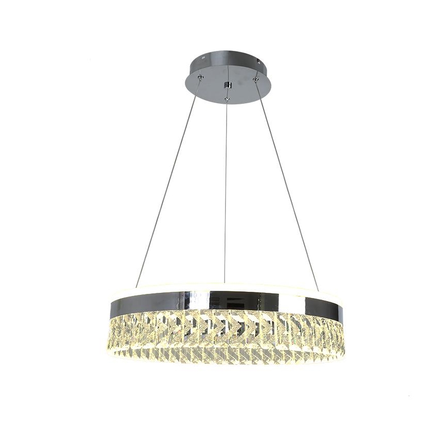 Dimmbarer LED-Kristallkronleuchter an einer Aufhängung LED/90W/230V 3000-6500K glänzendes Chrom + Fernbedienung