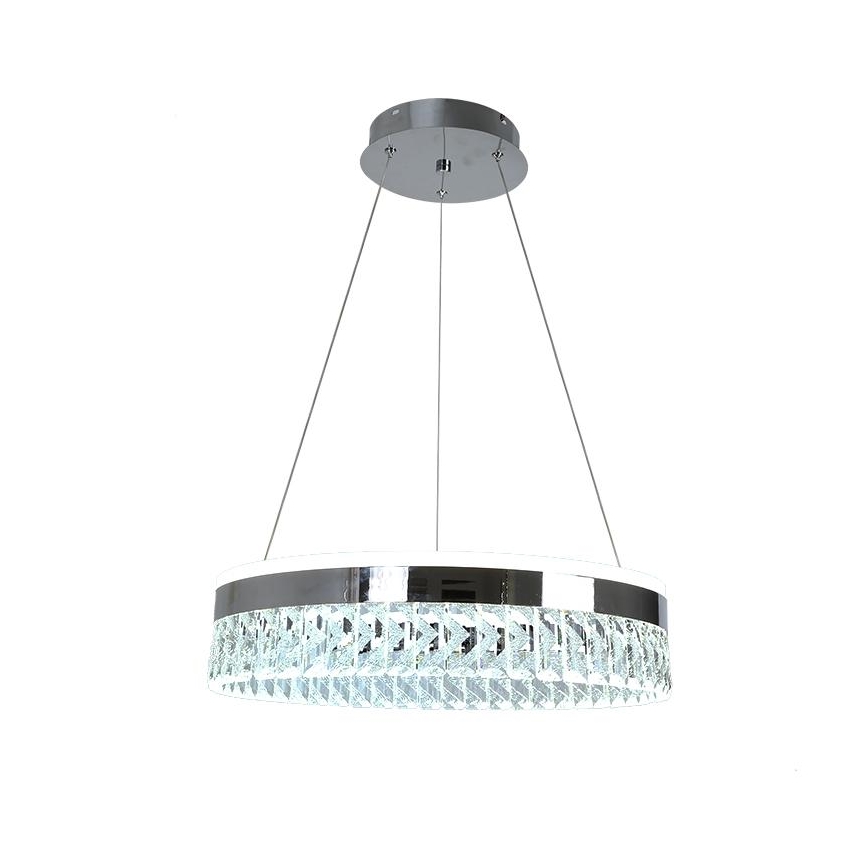 Dimmbarer LED-Kristallkronleuchter an einer Aufhängung LED/90W/230V 3000-6500K glänzendes Chrom + Fernbedienung