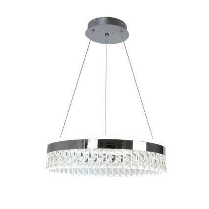 Dimmbarer LED-Kristallkronleuchter an einer Aufhängung LED/90W/230V 3000-6500K glänzendes Chrom + Fernbedienung
