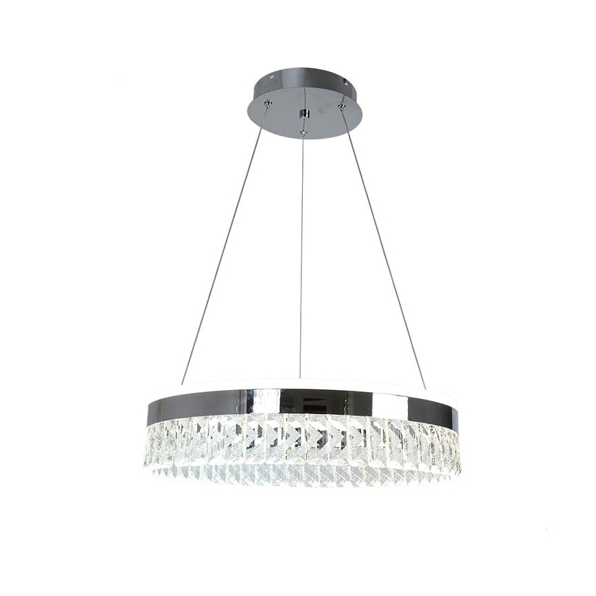 Dimmbarer LED-Kristallkronleuchter an einer Aufhängung LED/90W/230V 3000-6500K glänzendes Chrom + Fernbedienung