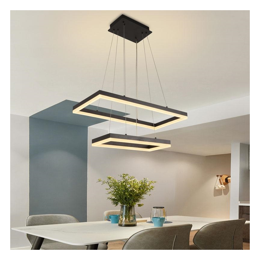 Dimmbare LED-Hängeleuchte mit Schnur LED/65W/230V 3000-6500K + Fernbedienung