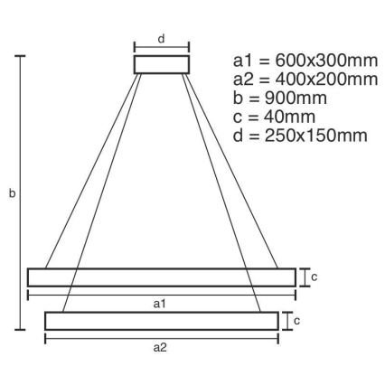 Dimmbare LED-Hängeleuchte mit Schnur LED/65W/230V 3000-6500K + Fernbedienung