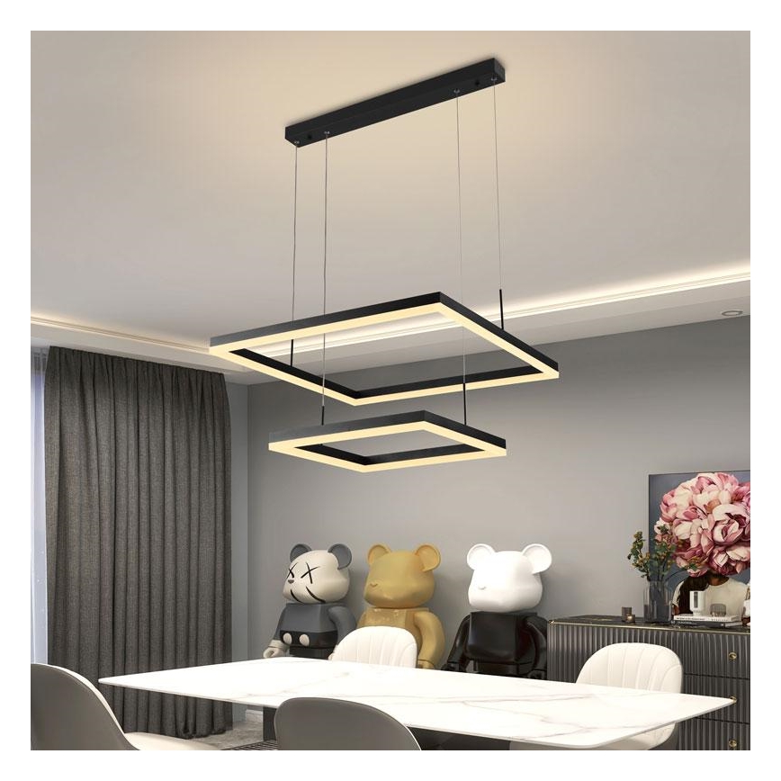 Dimmbare LED-Hängeleuchte mit Schnur LED/90W/230V 3000-6500K + Fernbedienung