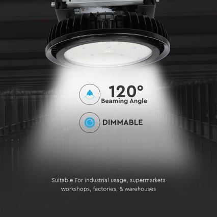 Dimmbare LED-Hochleistungsleuchte High Bay LED/500W/230V 4000K IP65 schwarz