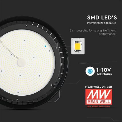 Dimmbare LED-Hochleistungsleuchte High Bay LED/500W/230V 4000K IP65 schwarz
