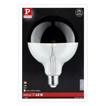 Dimmbare LED-Kopfspiegel-Glühbirne GLOBE E27/6,5W/230V 2700K – Paulmann 28680