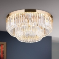 Dimmbare LED-Kristall-Deckenleuchte PRISM LED/80W/230V d 55 cm 24K golden