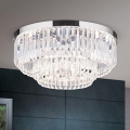 Dimmbare LED-Kristall-Deckenleuchte PRISM LED/80W/230V d 55 cm glänzendes Chrom