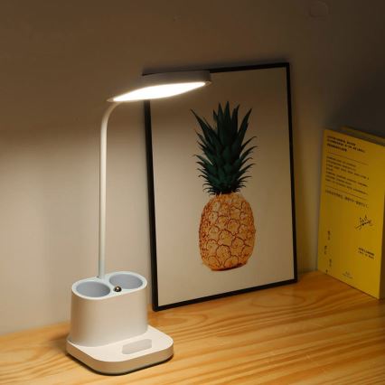 Dimmbare LED-Ladetischlampe mit Halterung und Powerbank LED/5W/5V 2400mAh