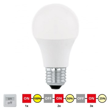 Dimmbare LED-Lampe A60 E27/10W/230V 3000K - STEPDIMMING - Eglo 79184