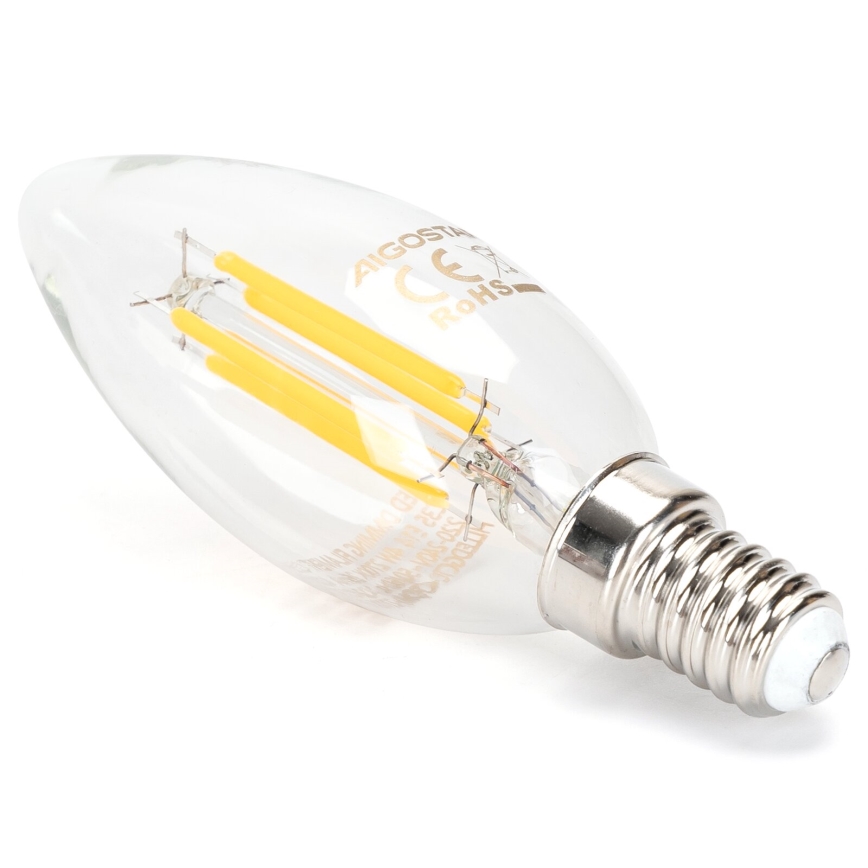 Dimmbare LED-Lampe FILAMENT C35 E14/4W/230V 2700K - Aigostar