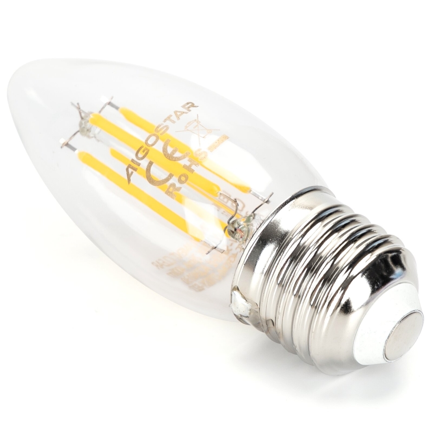 Dimmbare LED-Lampe FILAMENT C35 E27/4W/230V 2700K - Aigostar