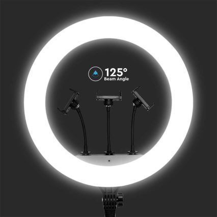 Dimmbare LED-Lampe mit Stativ und Halterung zum Vloggen LED/55W/230V CRI 90 + Fernbedienung