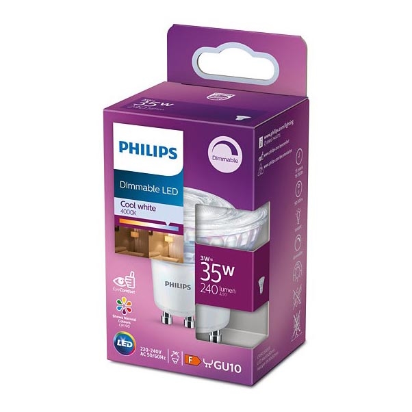 Dimmbare LED-Lampe Philips GU10/3W/230V 4000K CRI 90