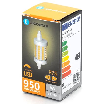 Dimmbare LED-Lampe R7s/8W/230V 2700K - Aigostar