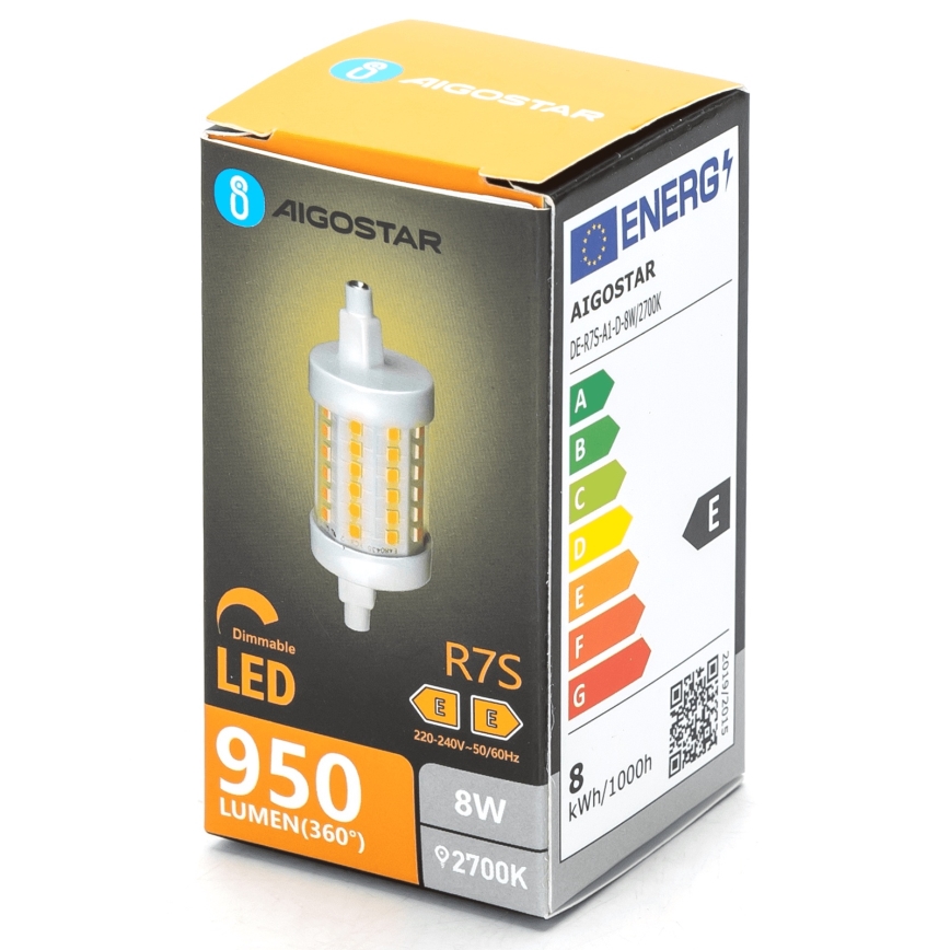 Dimmbare LED-Lampe R7s/8W/230V 2700K - Aigostar