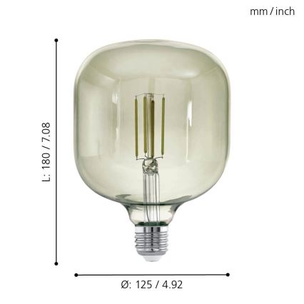 Dimmbare LED-Lampe VINTAGE E27/4W/230V 3000K  - Eglo 12597