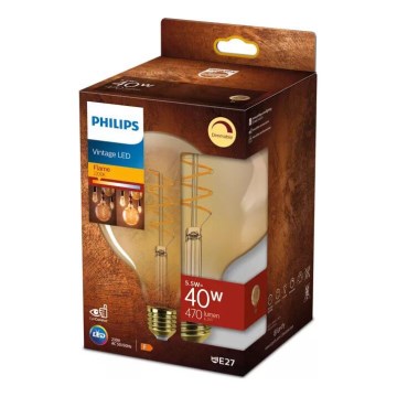 Dimmbare LED-Lampe VINTAGE Philips G125 E27/5,5W/230V 2200K