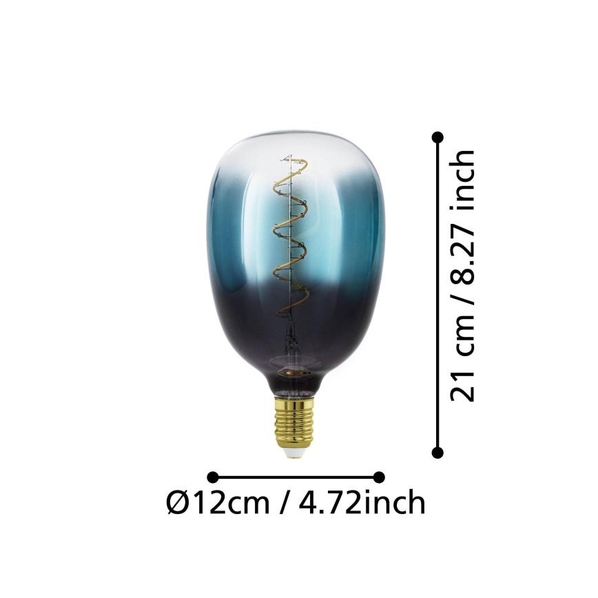 Dimmbare LED-Lampe VINTAGE T120 E27/4W/230V 2000K blau - Eglo 110224