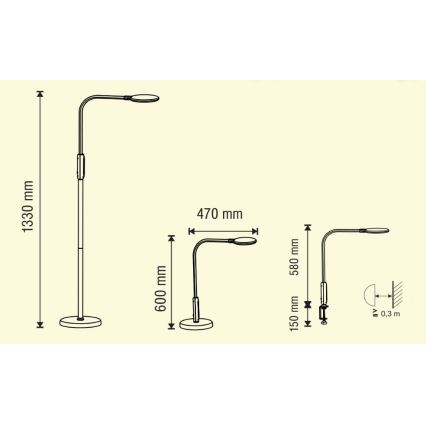 Dimmbare LED-Leuchte mit Touch-Funktion  3in1 LED/12W/230V weiß CRI 90 + Fernbedienung