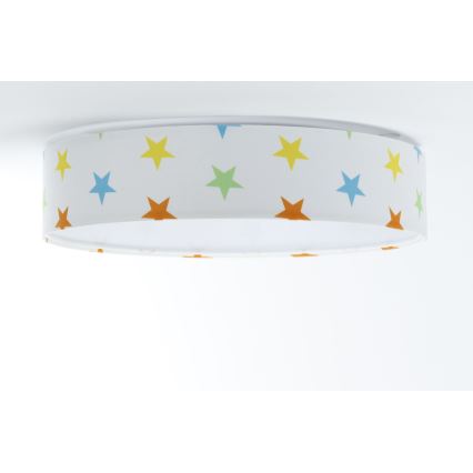 Dimmbare LED-Deckenleuchte SMART GALAXY KIDS LED/24W/230V 3000-6500K Sterne bunt + Fernbedienung