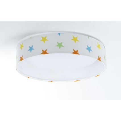 Dimmbare LED-Deckenleuchte SMART GALAXY KIDS LED/24W/230V 3000-6500K Sterne bunt + Fernbedienung