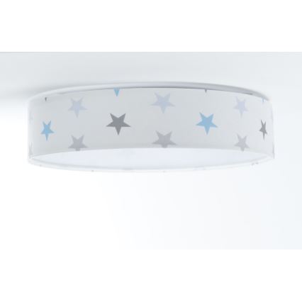 Dimmbare LED-Deckenleuchte SMART GALAXY KIDS LED/24W/230V 3000-6500K Sterne weiß/grau/blau + Fernbedienung