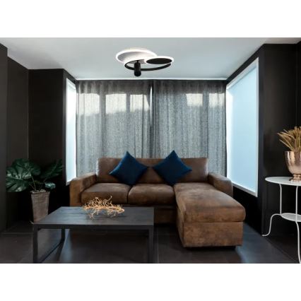 Dimmbare LED-Deckenleuchte LED/65W/230V 3000-6500K weiß/schwarz + Fernbedienung