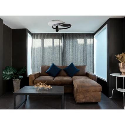 Dimmbare LED-Deckenleuchte LED/65W/230V 3000-6500K weiß/schwarz + Fernbedienung