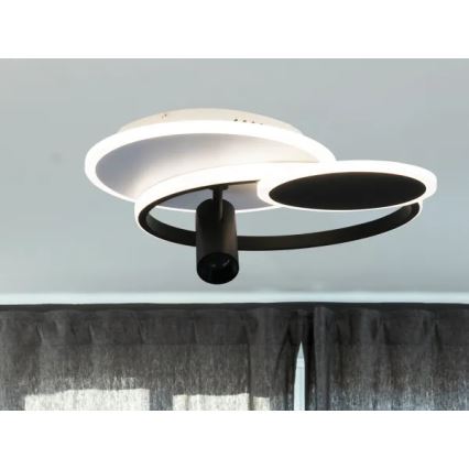 Dimmbare LED-Deckenleuchte LED/65W/230V 3000-6500K weiß/schwarz + Fernbedienung