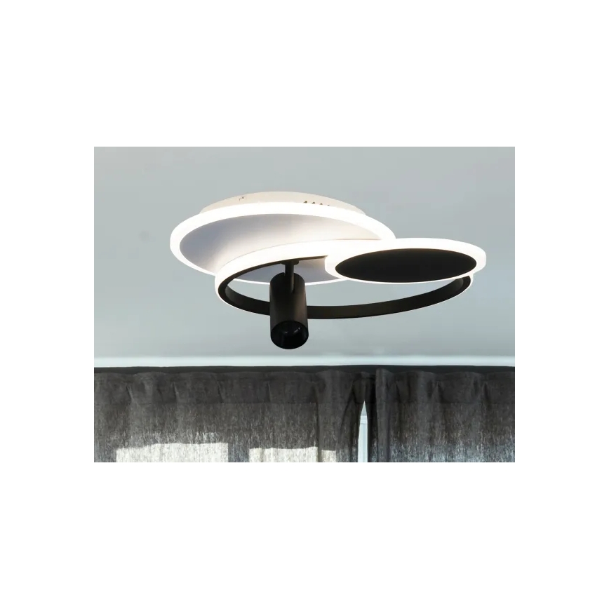 Dimmbare LED-Deckenleuchte LED/65W/230V 3000-6500K weiß/schwarz + Fernbedienung