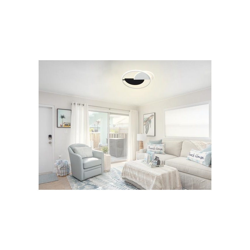 Dimmbare LED-Deckenleuchte LED/70W/230V 3000-6500K weiß/schwarz + Fernbedienung