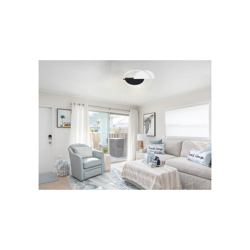 Dimmbare LED-Deckenleuchte LED/70W/230V 3000-6500K weiß/schwarz + Fernbedienung