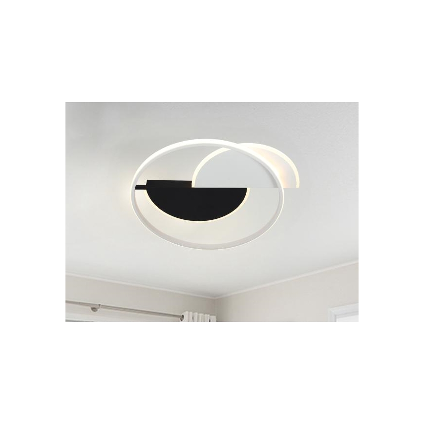 Dimmbare LED-Deckenleuchte LED/70W/230V 3000-6500K weiß/schwarz + Fernbedienung