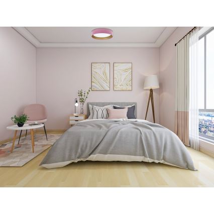 Dimmbare LED-Deckenleuchte SMART GALAXY LED/24W/230V d 45 cm 2700-6500K Wi-Fi Tuya pink/golden + Fernbedienung