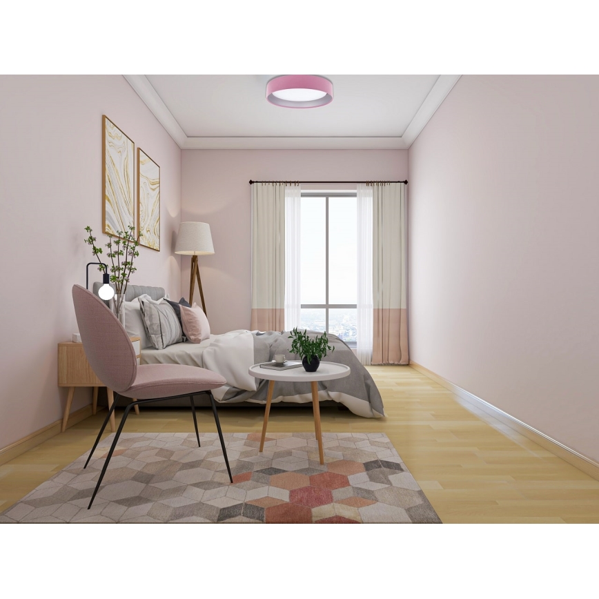 Dimmbare LED-Deckenleuchte SMART GALAXY LED/36W/230V d 55 cm 2700-6500K Wi-Fi Tuya pink/silbern + Fernbedienung
