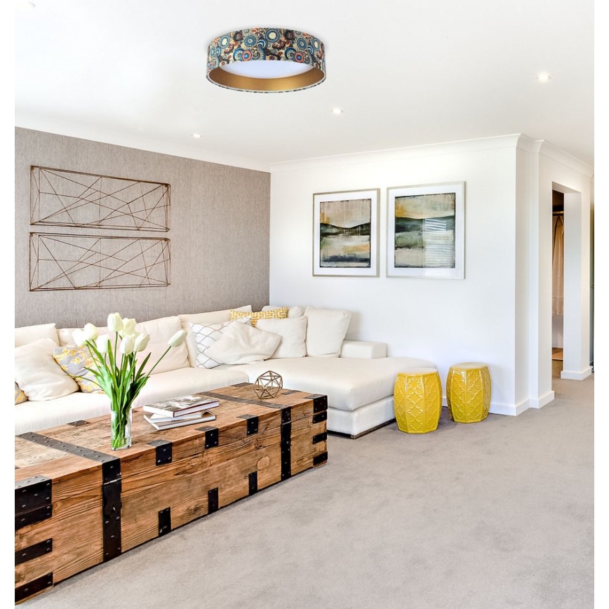 Dimmbare LED-Deckenleuchte SMART GALAXY LED/36W/230V d 55 cm 2700-6500K Wi-Fi Tuya bunt/golden+ Fernbedienung