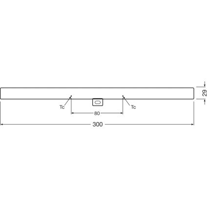 Dimmbare LED-Leuchtstoffröhre S14d/3W/230V 2700K 30 cm CRI 90 - Osram