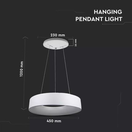 Dimmbare LED-Pendelleuchte an Kabel, 20 W, 230 V