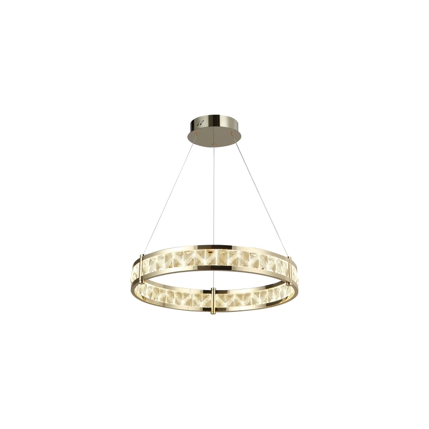 Dimmbare LED-Kristallpendelleuchte an Stahlseil ENRIQUE LED/55W//230V 3000-6000K Ø 80 cm + Fernbedienung