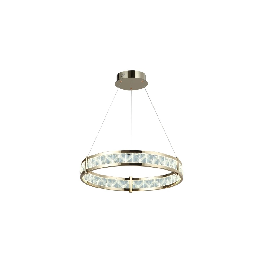Dimmbare LED-Kristallpendelleuchte an Stahlseil ENRIQUE LED/55W//230V 3000-6000K Ø 80 cm + Fernbedienung