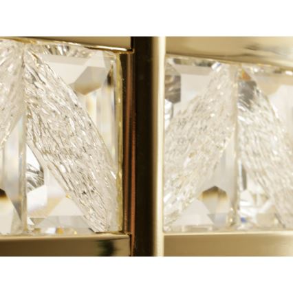 Dimmbare LED-Kristallpendelleuchte an Stahlseil ENRIQUE LED/55W//230V 3000-6000K Ø 80 cm + Fernbedienung