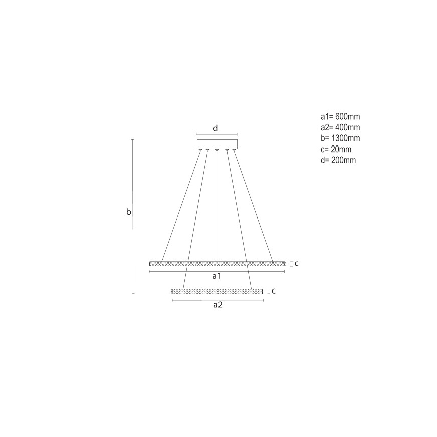Dimmbare LED-Pendelleuchte an Kabel LED/150W/230V 3000-6500K + Fernbedienung