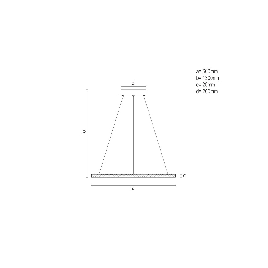 LED-dimmbarer Kronleuchter an Kabel LED/90W/230V 3000–6500K Ø 60 cm + Fernbedienung