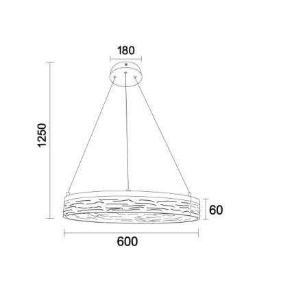 LED-dimmbare Pendelleuchte ALIANZ LED/45W/230V 3000-6000K Durchmesser 60 cm + Fernbedienung
