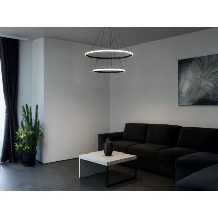 LED-dimmbare Pendelleuchte an Kabel LED/55W/230V 3000-6500K Ø 60 cm + Fernbedienung