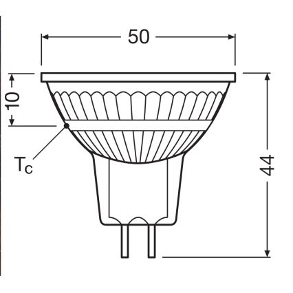 Dimmbarer LED-Reflektor MR16 GU5,3/3,4W/12V 4000K 36° CRI 90 - Ledvance