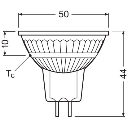 Dimmbare LED-Reflektorlampe MR16 GU5,3/6,6W/12V 3000K 36° CRI 97 - Ledvance