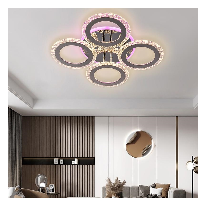 Dimmbare LED-RGB-Aufbauleuchte LED/55W/230V 3000-6500K + Fernbedienung