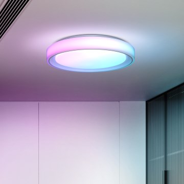 Dimmbare LED-RGB-Deckenleuchte FLOCO LED/30W/230V 3000-6500K + RGB/6W d 40cm + Fernbedienung